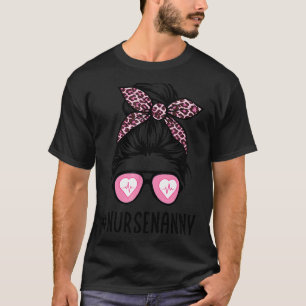 Camiseta Enfermera, nana, vida, desordenada, morena de leop