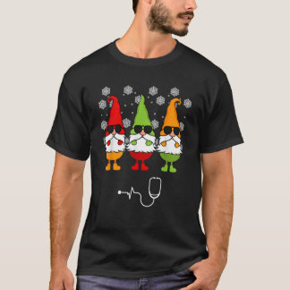 Camiseta Enfermera Navidad Gnomo Lindo Regalos Divertidos D
