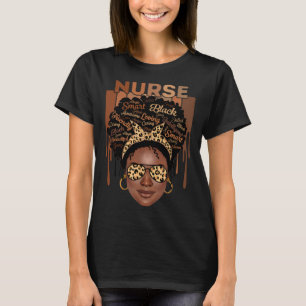 Camiseta Enfermera negra Afro Melanin