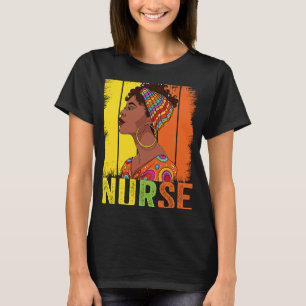 Camiseta Enfermera negra afro melanina histo negro vintage
