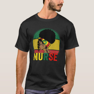 Camiseta Enfermera negra afro melanina histo negro vintage