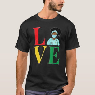 Camiseta Enfermera negra afroamericana melanina afroamerica