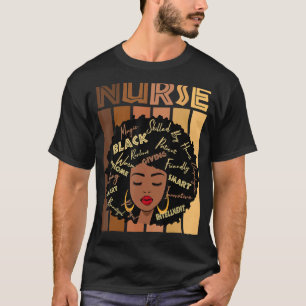 Camiseta Enfermera negra afroamericana melanina afroamerica