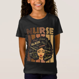 Camiseta Enfermera negra afroamericana melanina afroamerica