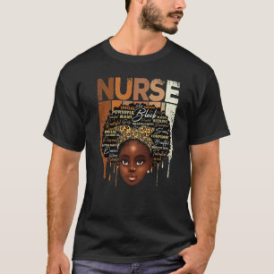Camiseta Enfermera negra afroamericana melanina afroamerica