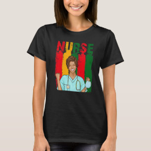 Camiseta Enfermera negra afroamericana melanina afroamerica