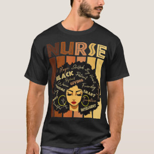 Camiseta Enfermera negra afroamericana melanina afroamerica