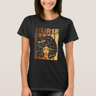 Camiseta Enfermera negra afroamericana melanina afroamerica