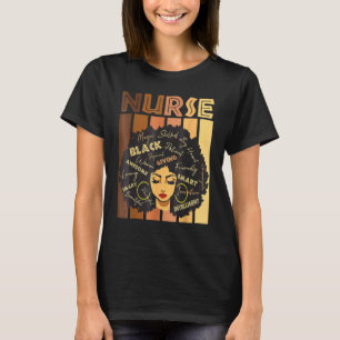 Camiseta Enfermera negra afroamericana melanina afroamerica