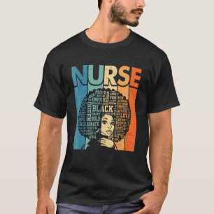 Camiseta Enfermera negra afroamericana melanina afroamerica