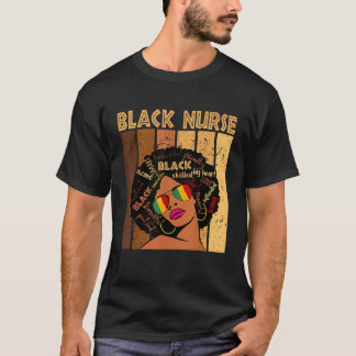 Camiseta Enfermera negra afroamericana mujer negra