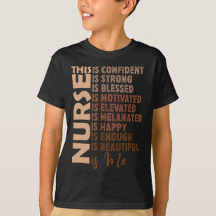 Camiseta Enfermera negra de historia enfermera Melanin afro
