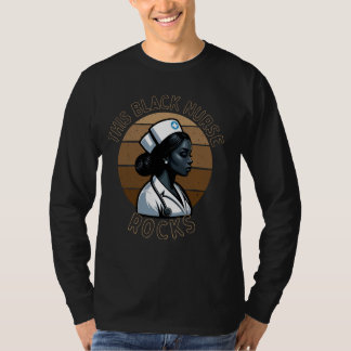 Camiseta Enfermera negra de la Enfermería afroamericana his