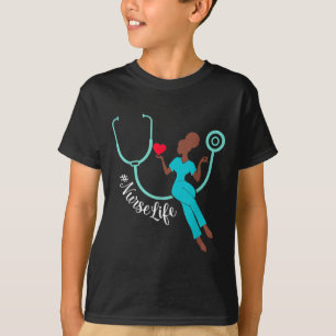 Camiseta Enfermera negra de la vida Regalos de historia neg