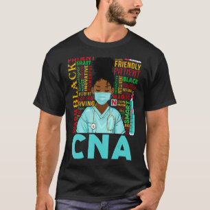 Camiseta Enfermera negra fuerte CNA Afro Melanin Afroameric