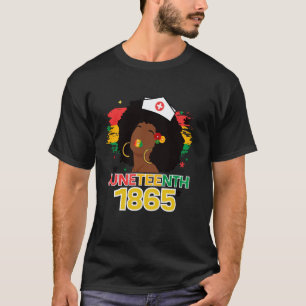 Camiseta Enfermera Negra Juneteenth 1865 Libertad Mujeres N