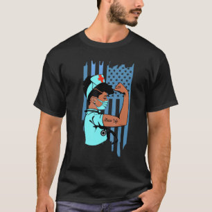 Camiseta Enfermera Negra Magia de Chica Negra Enfermera Afr