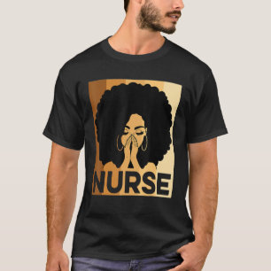 Camiseta Enfermera negra Melanin Afro Orgullo de historia n