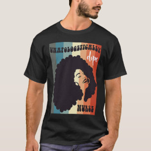 Camiseta Enfermera Negra Melanina Enfermera Cabello Afro Hi