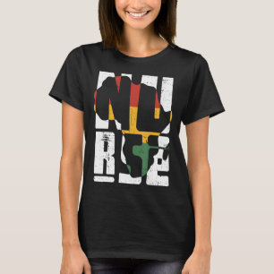 Camiseta Enfermera negra: Mes de historia negra africano