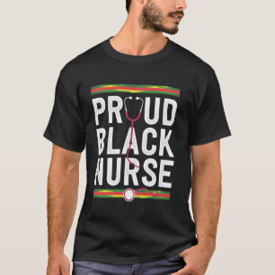 Camiseta Enfermera Negra Orgullosa Divertida Mes de la Hist