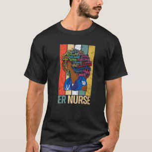 Camiseta Enfermera negra para la melanina afroamericana