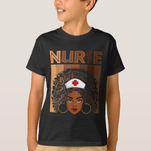 Camiseta Enfermera negra para mujeres Chicas Melanin Nursin