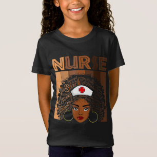 Camiseta Enfermera negra para mujeres Chicas Melanin Nursin