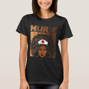 Camiseta Enfermera negra para mujeres Chicas Melanin Nursin