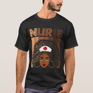 Camiseta Enfermera negra para mujeres Chicas Melanin Nursin