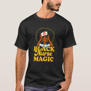 Camiseta Enfermera Negra Pelo Natural Afro Para Afroamerica