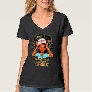Camiseta Enfermera negra practicante enfermera mágica mujer