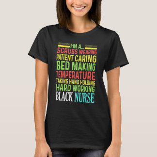 Camiseta Enfermera Negra que Lleva Historia Afroamericana