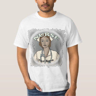 Camiseta Enfermera negra retro