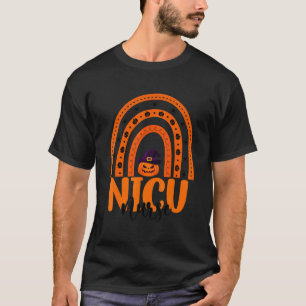 Camiseta Enfermera Nicu Arcoíris Halloween Neonatal Icu Enf