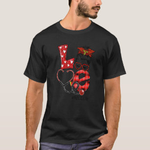 Camiseta Enfermera Nicu Cuadrillé Leopardo Amor Corazón Des