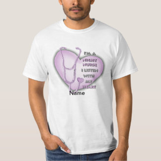 Camiseta Enfermera nocturna del corazón púrpura