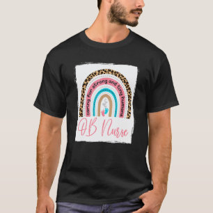 Camiseta Enfermera Ob Cute Rainbow Obstetricia Ginecología