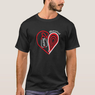 Camiseta Enfermera obstétrica estetoscopio Corazón Día de S