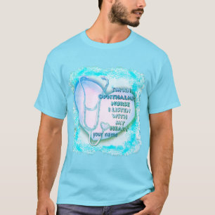 Camiseta Enfermera oftálmica del corazón azul