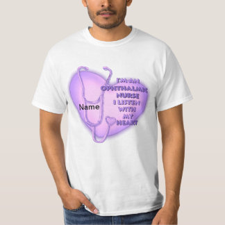 Camiseta Enfermera oftálmica del Corazón Púrpura