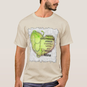 Camiseta Enfermera oftálmica del corazón verde