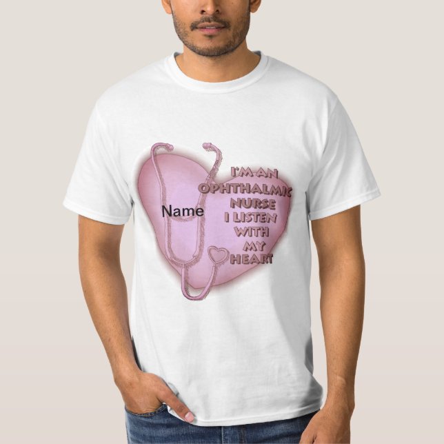 Camiseta Enfermera oftálmica Enfermera personalizado del Co (Anverso)