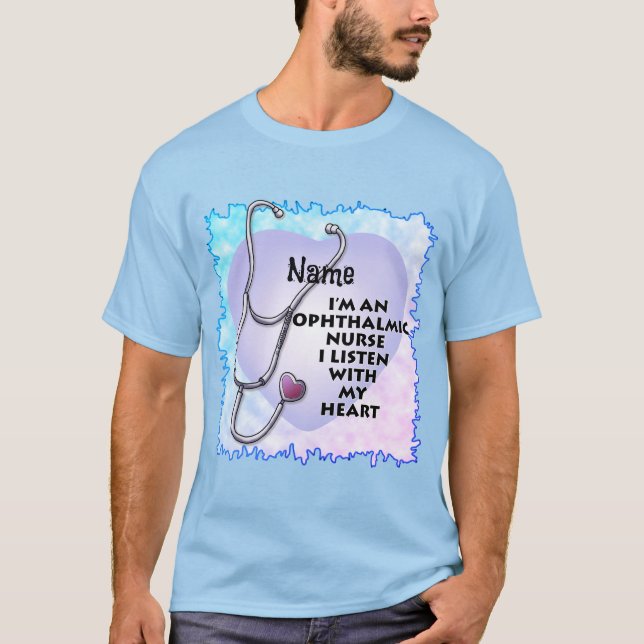 Camiseta Enfermera oftálmica Estetioscopio Enfermeras perso (Anverso)