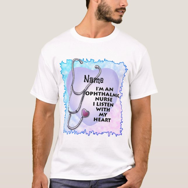 Camiseta Enfermera oftálmica Estetioscopio Enfermeras perso (Anverso)