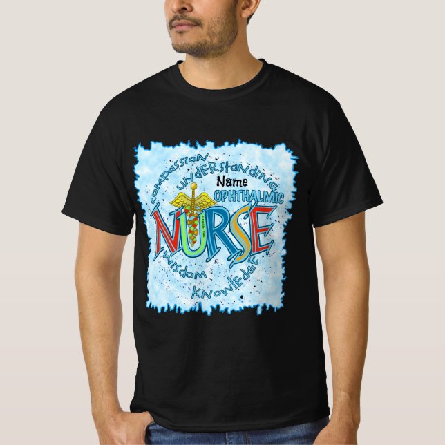 Camiseta Enfermera oftálmica Motto personalizado enfermeras (Anverso)