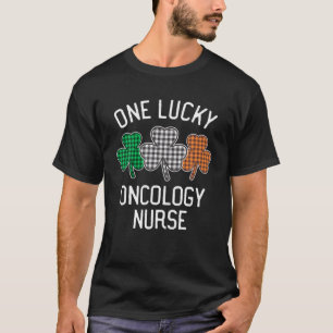 Camiseta Enfermera oncológica afortunada St Patrick's Day I