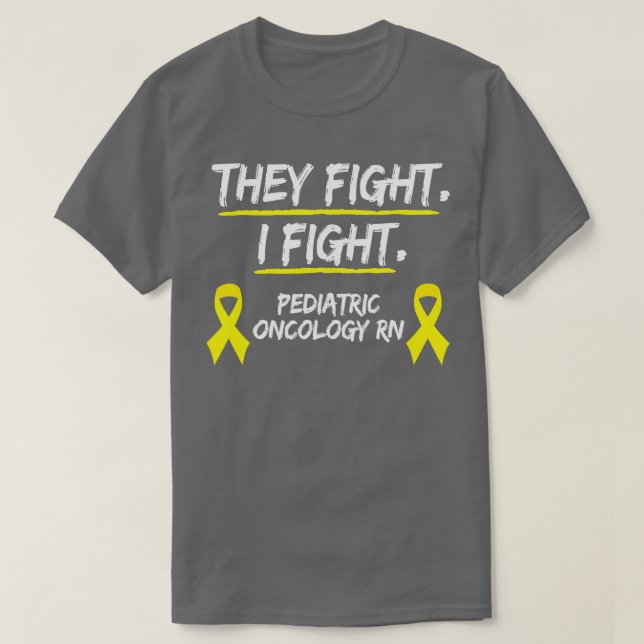 Camiseta Enfermera oncológica pediátrica RN Cáncer infantil (Diseño del anverso)