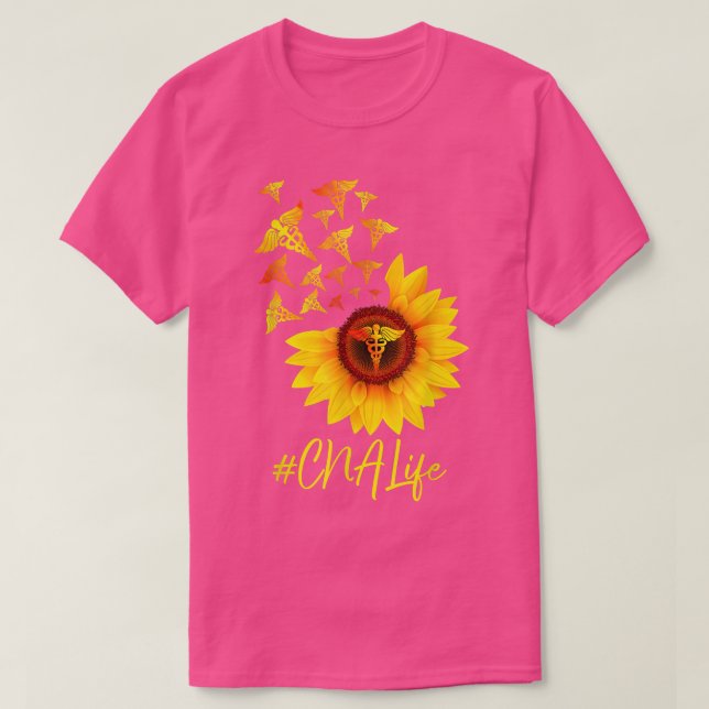 Camiseta Enfermera orgullosa CNA Colorful Sunflower CNA Vid (Diseño del anverso)