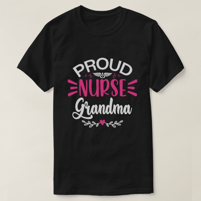 Camiseta Enfermera orgullosa GRANDMA (Diseño del anverso)